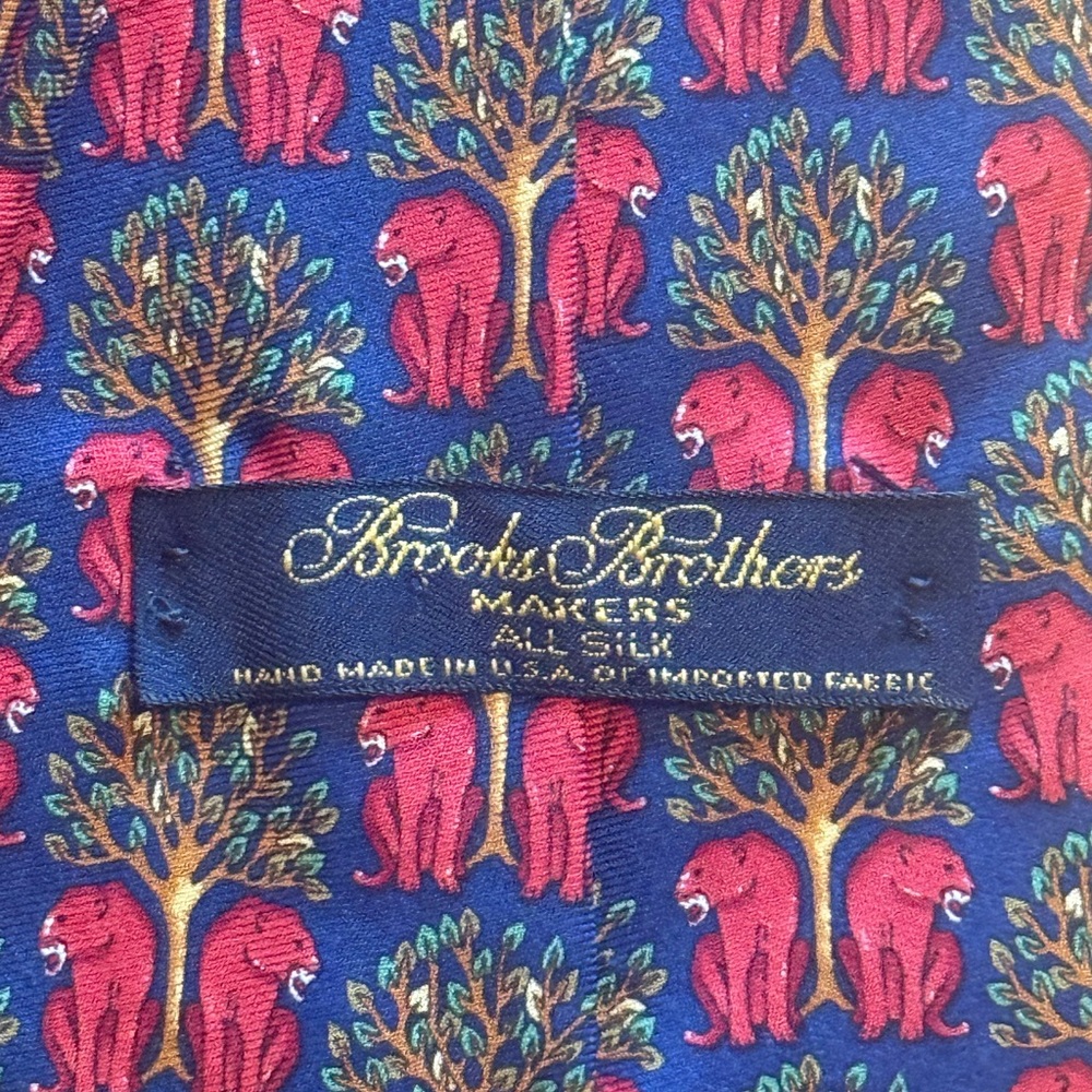 Silk Rare Panther Cougar Lion Tree of Life Motif Rooted Strength Courage Balance